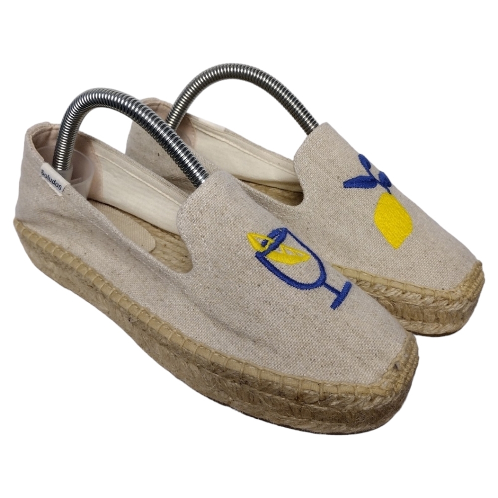 Soludos Limoncello Smoking Slipper Platform Espadrilles - Picture 5 of 9